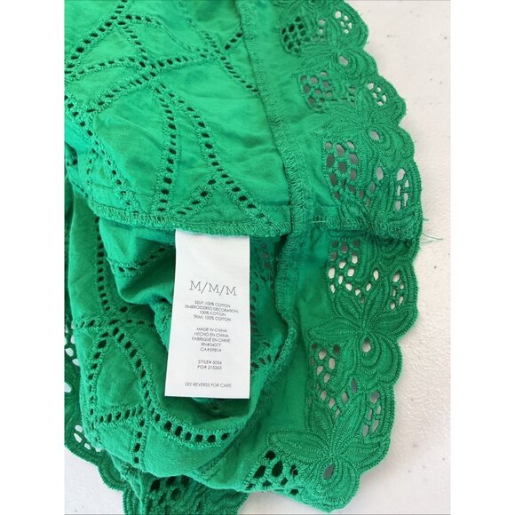 Cabi Women's Gemma Sleeveless Eyelet tunic Tank Top Kelly Green SIZE M - Picture 5 of 9